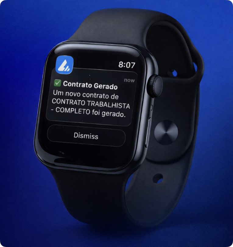 Notificação da LíderHub no Apple Watch
