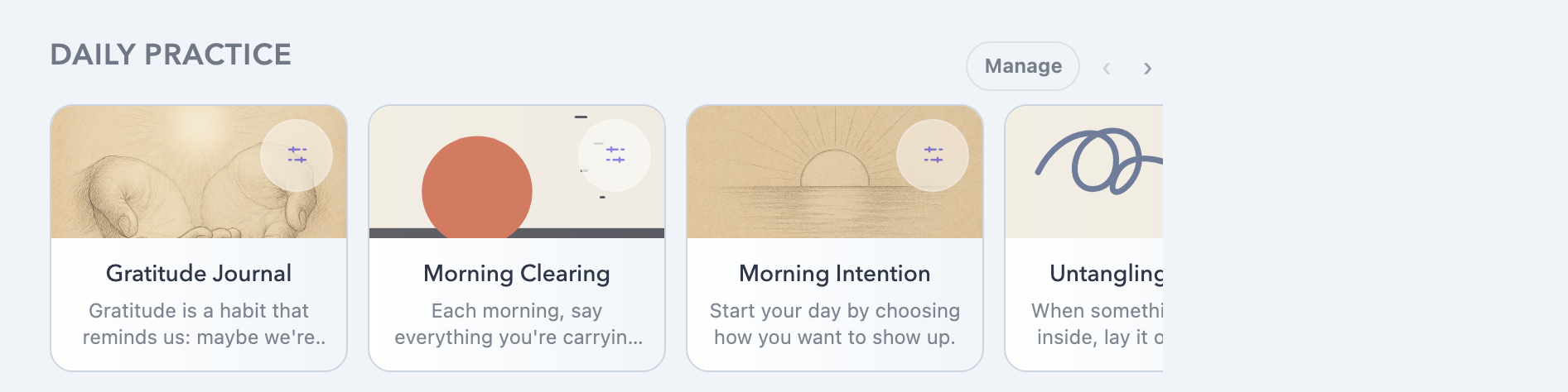 Daily Practice cards