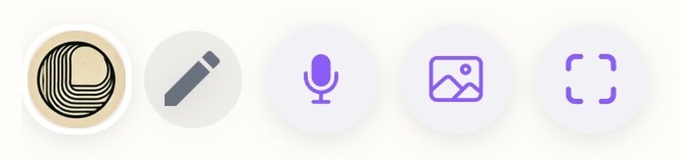The journal composer toolbar on mobile