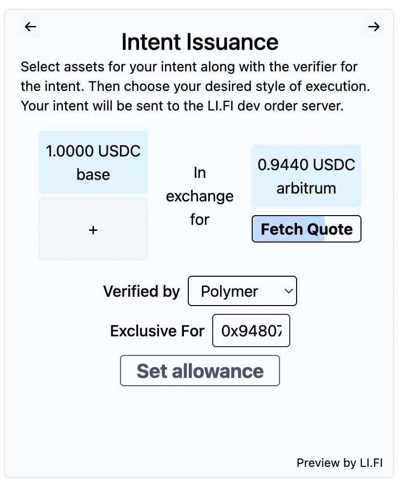 Lintent UI showing the exclusiveFor field