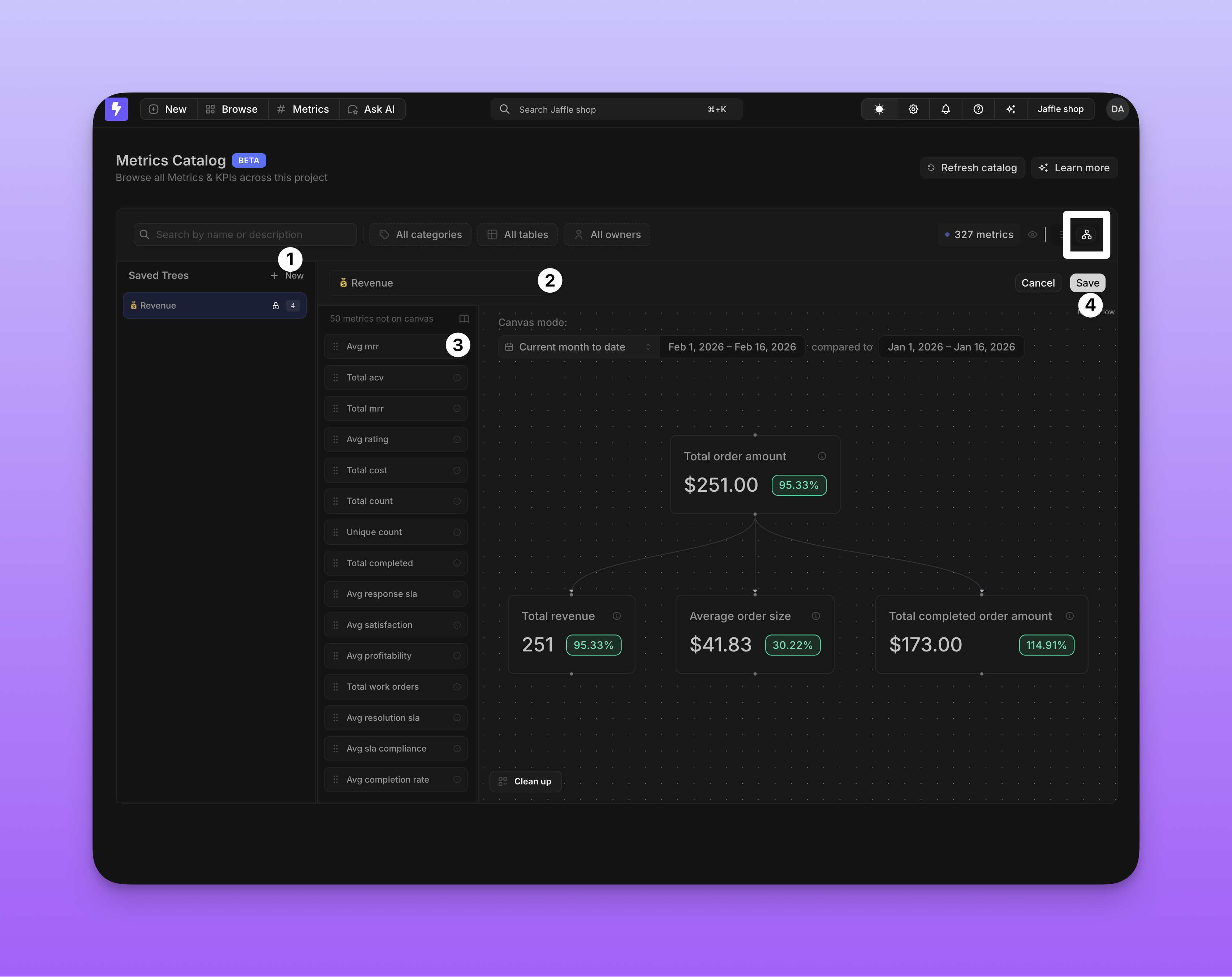 Saved Trees in Canvas view