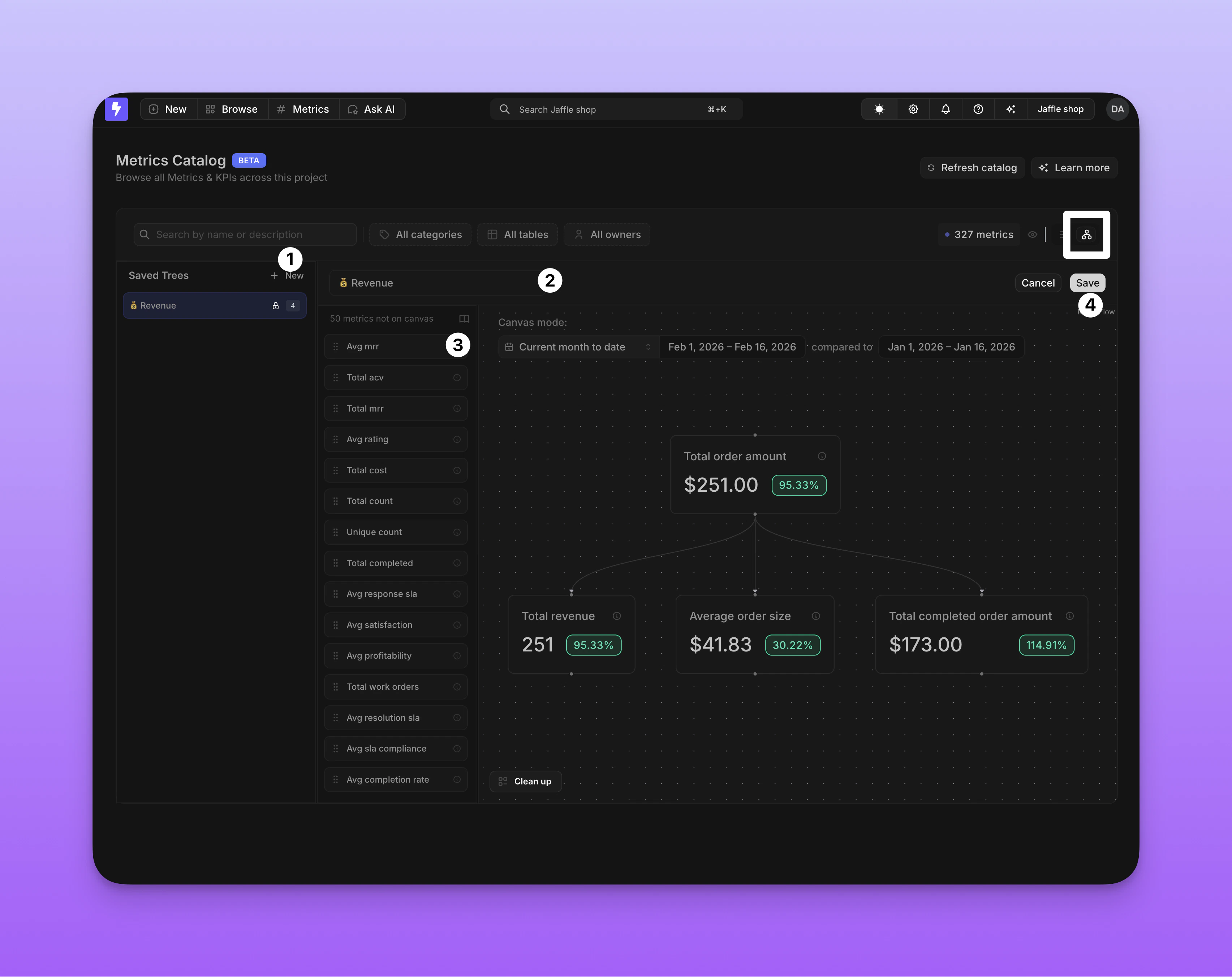 Saved Trees in Canvas view