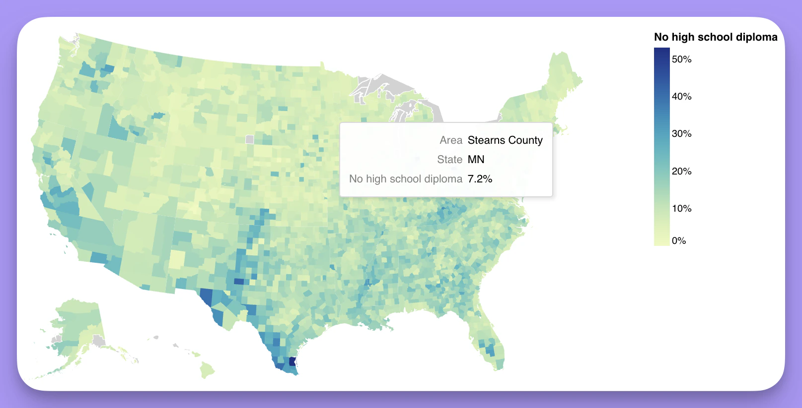 Custom map USA