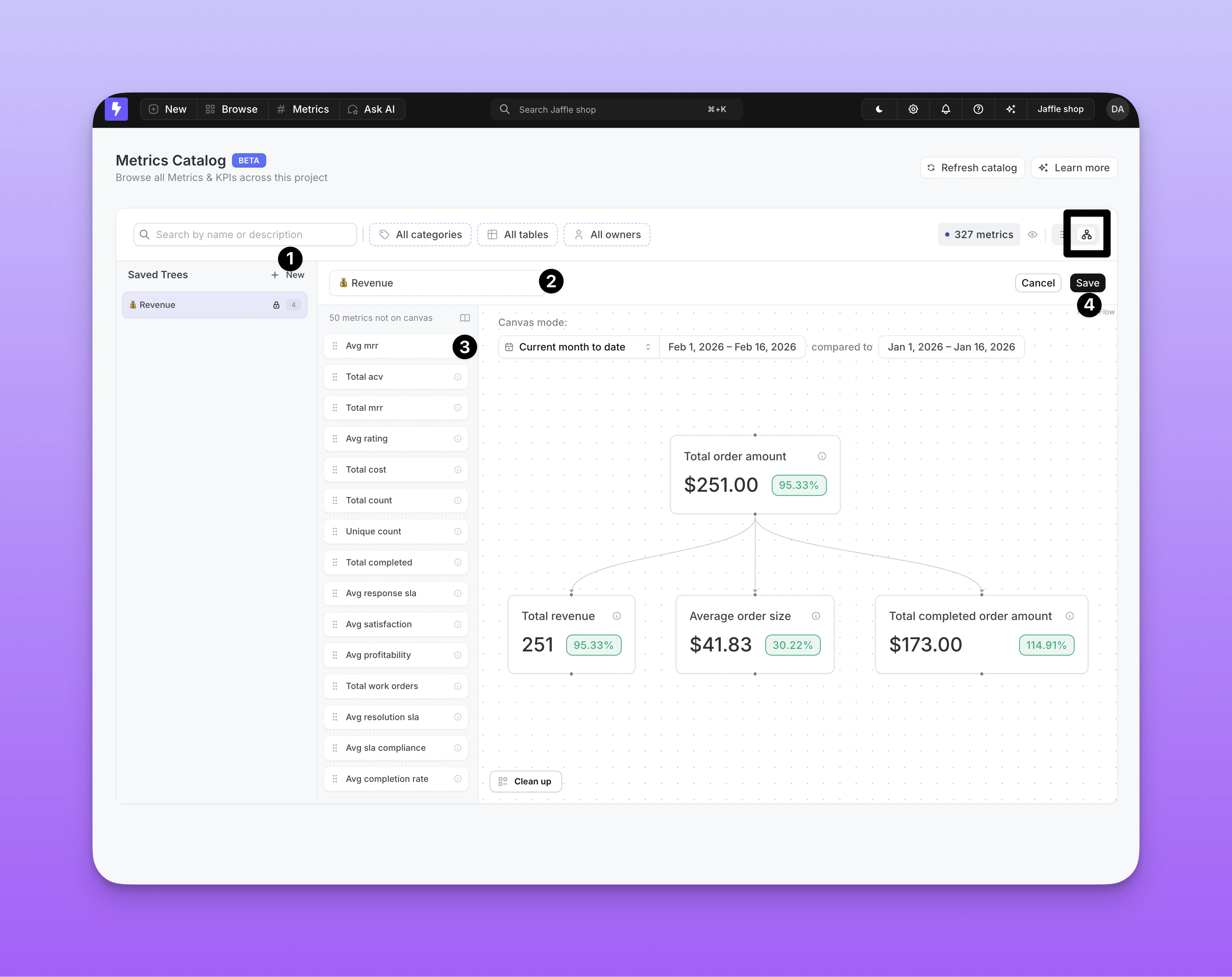 Saved Trees in Canvas view