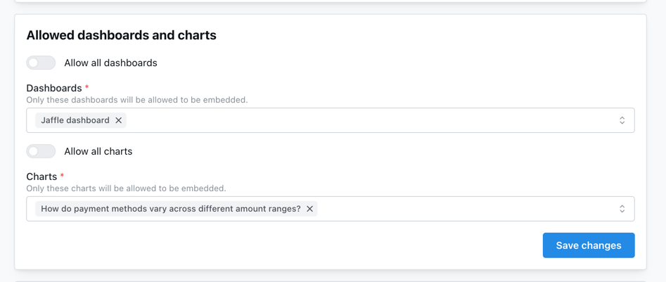 Add allowed charts