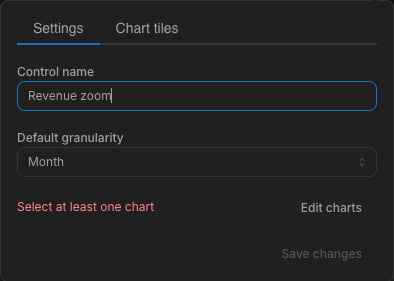 Date zoom control settings