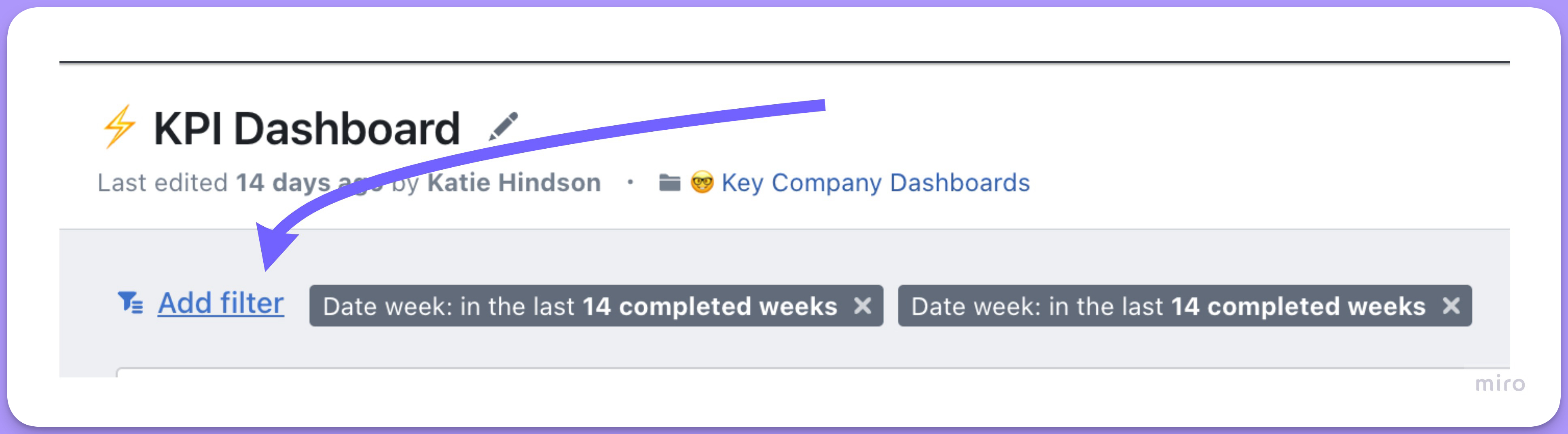 Adding a second filter to a dashboard
