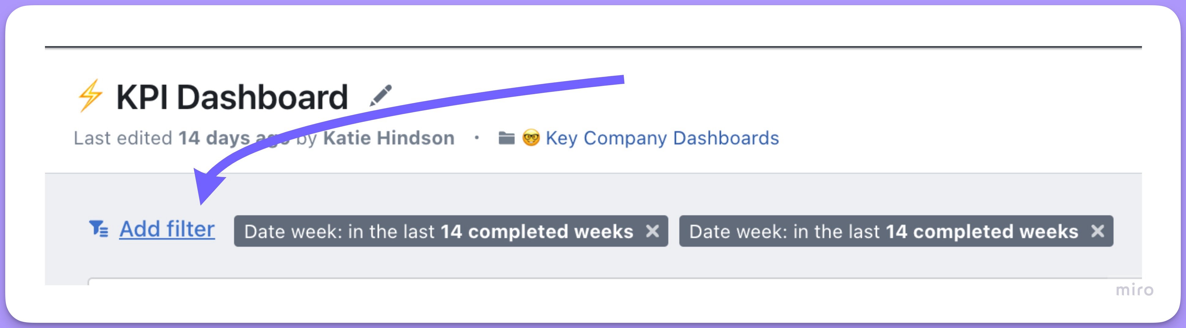 Adding a second filter to a dashboard