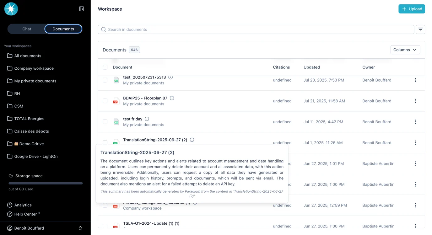 Document Summaries
