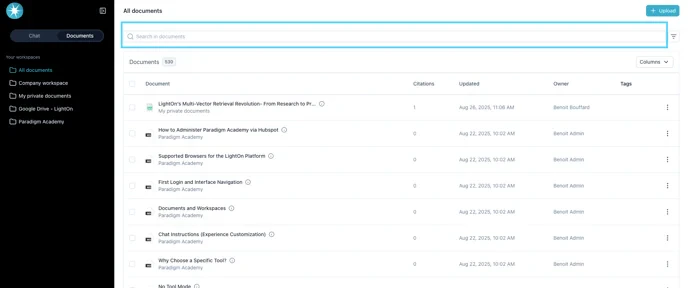 Searching documents