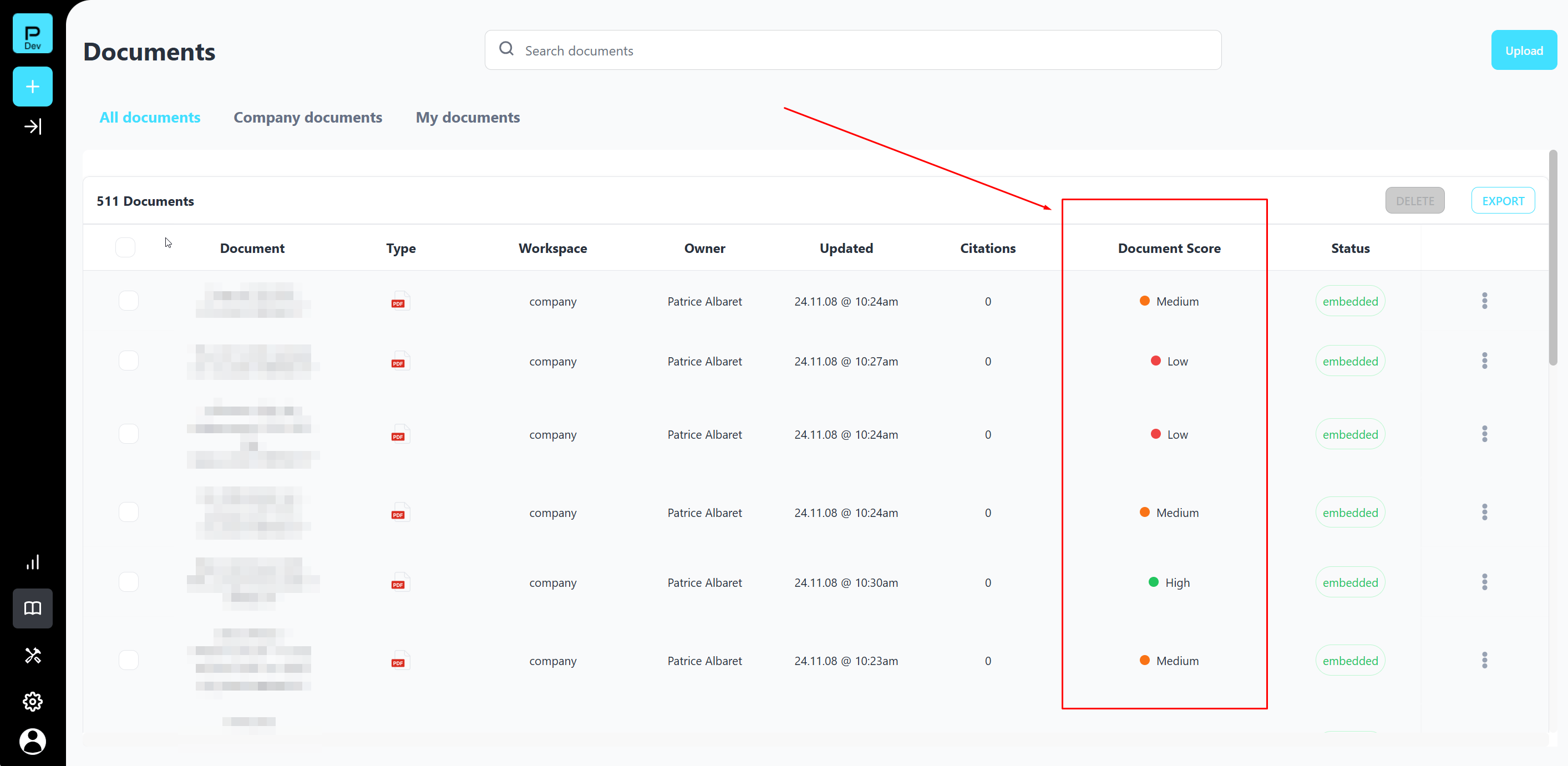 Notation de Document