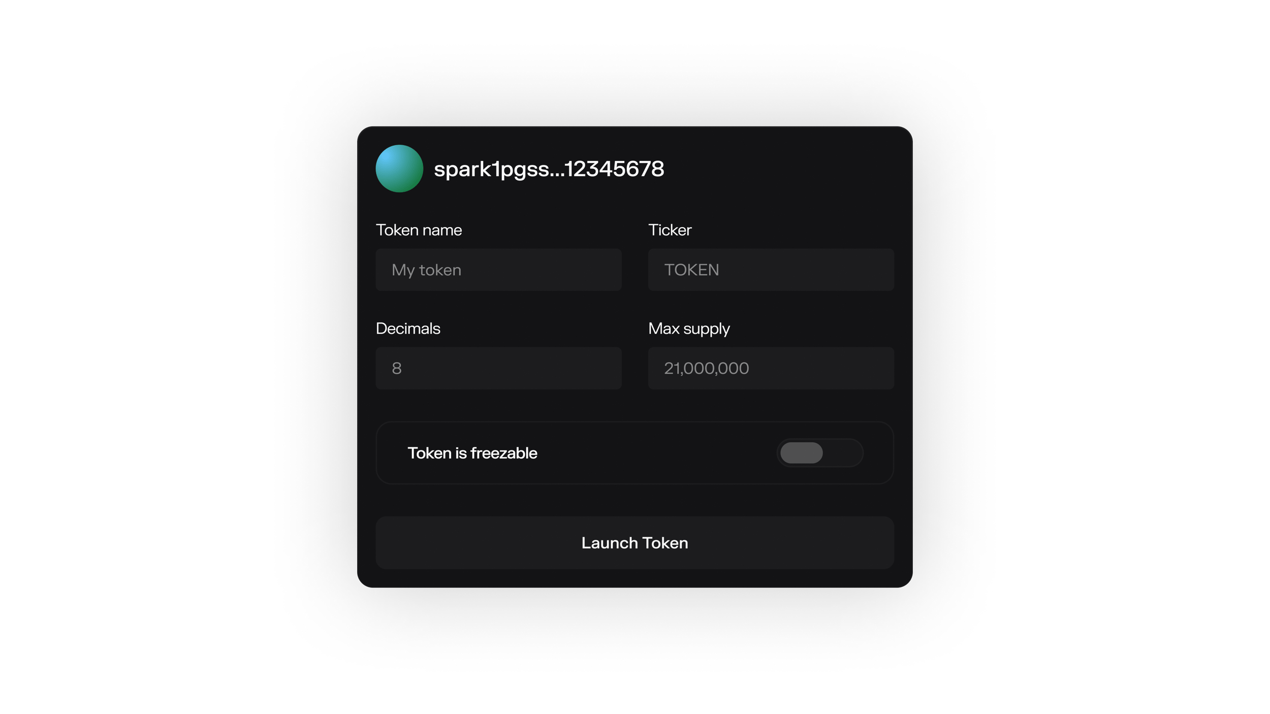 Issaer Issuer Wallet - Spark