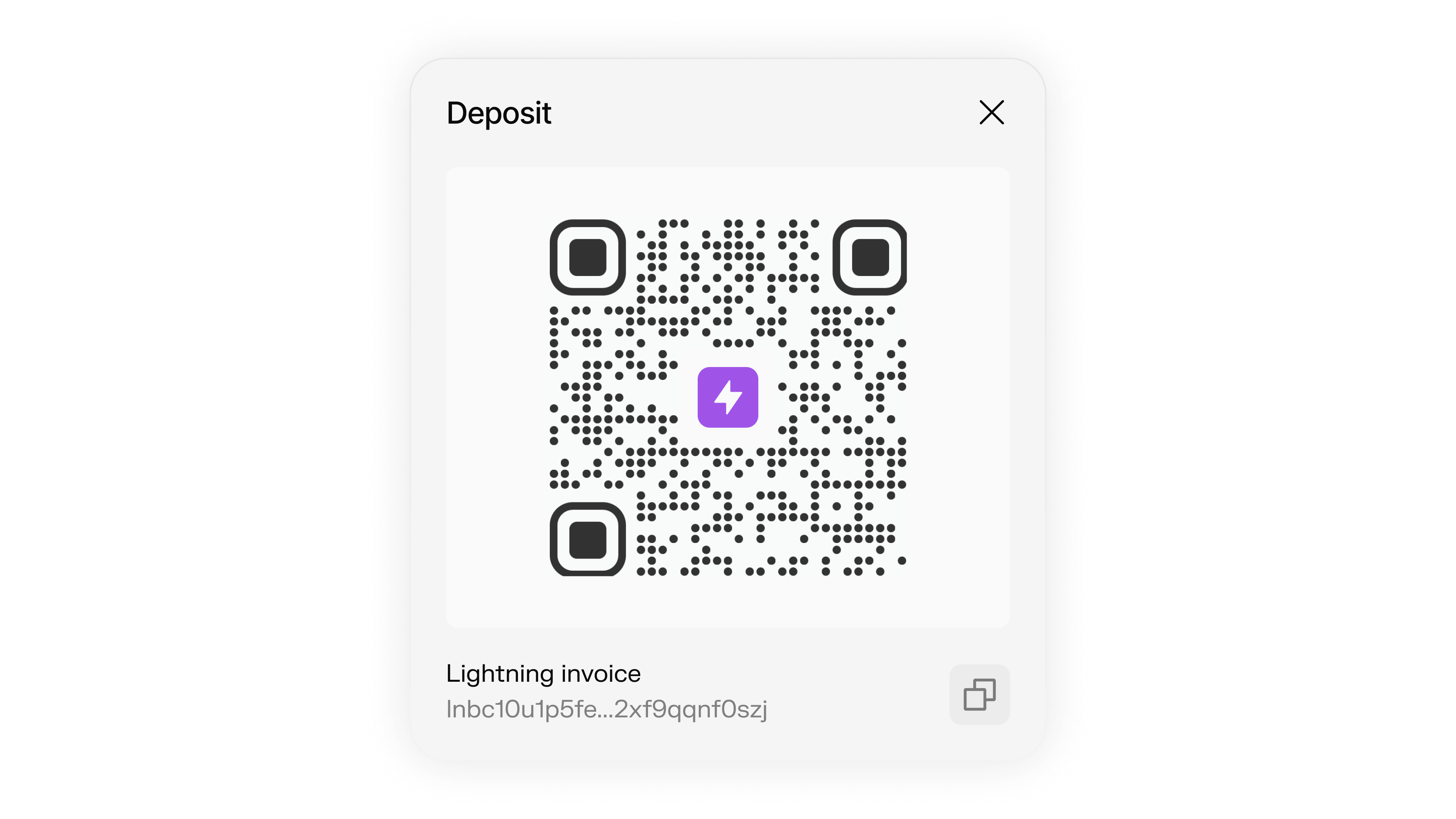Deposit from Lightning