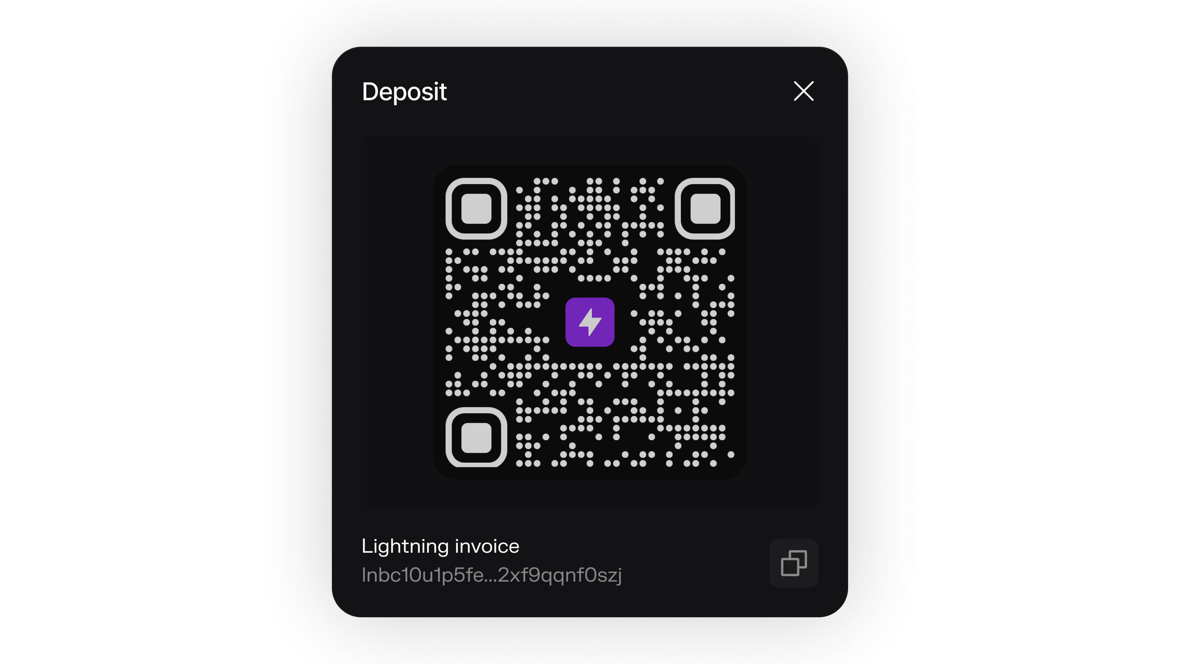 Deposit from Lightning