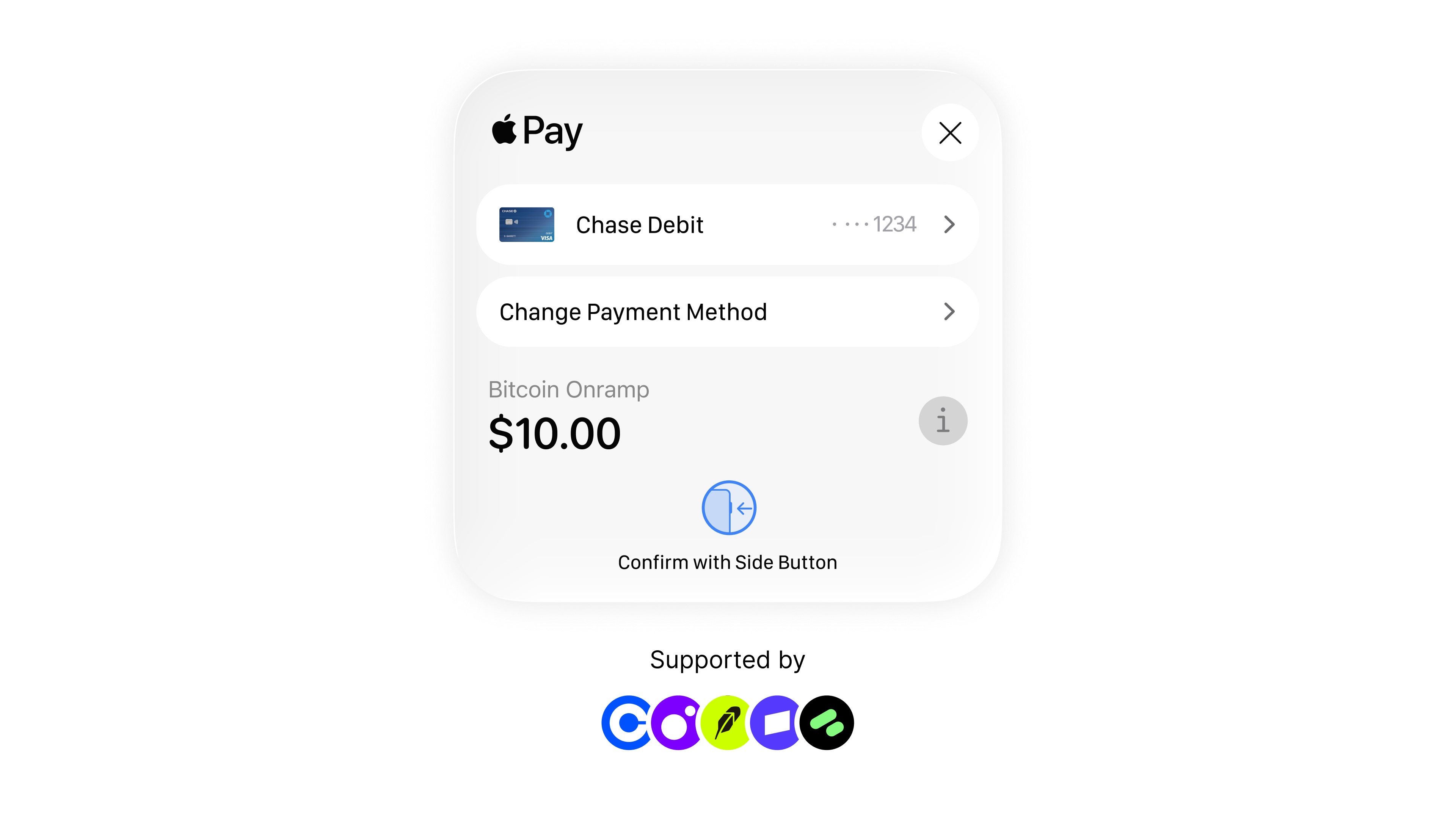 Buy Bitcoin with on-ramp