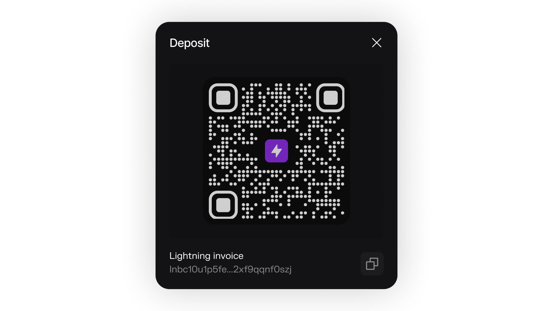 Deposit from Lightning