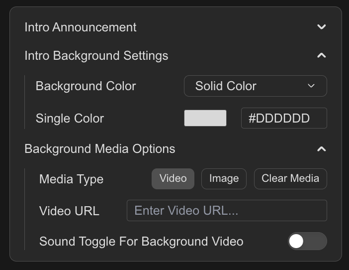 Event Announcement Sound Toggle