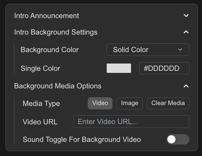 Event Announcement Sound Toggle Event Announcement Sound Toggle