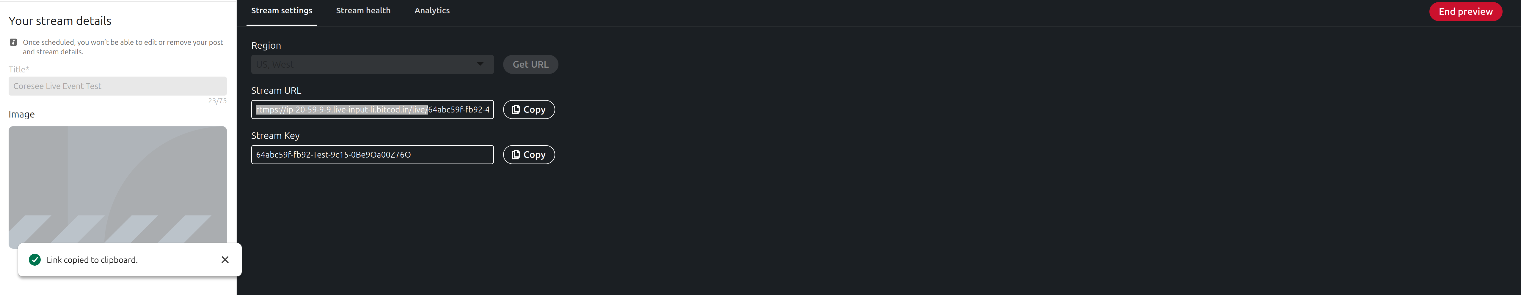 Linkedin Streamurl