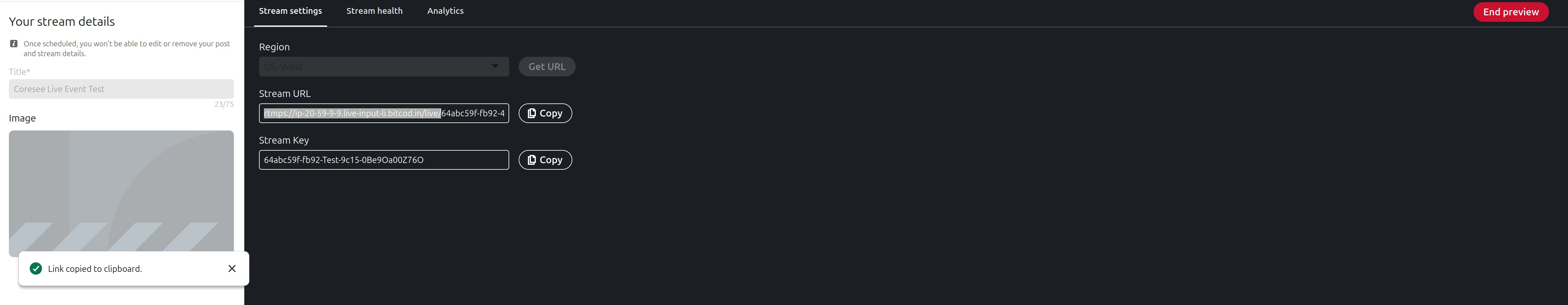 Linkedin Streamurl