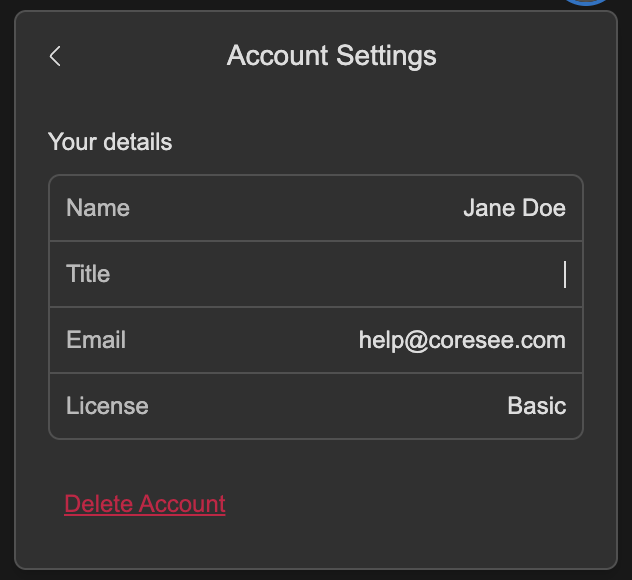 Account Settings