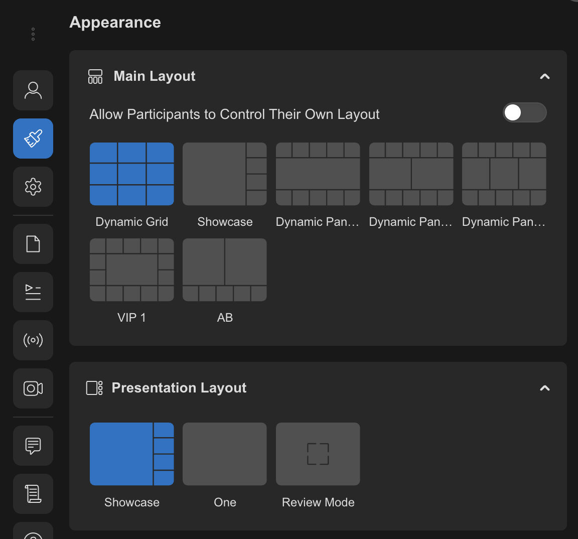 Appearance Tab