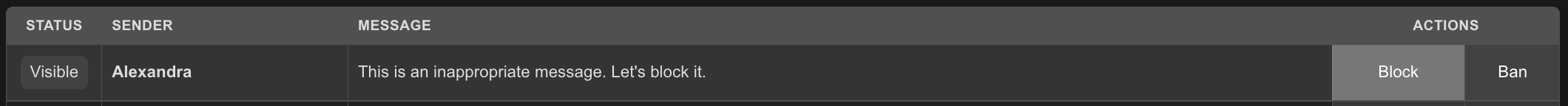 Block Message Chat