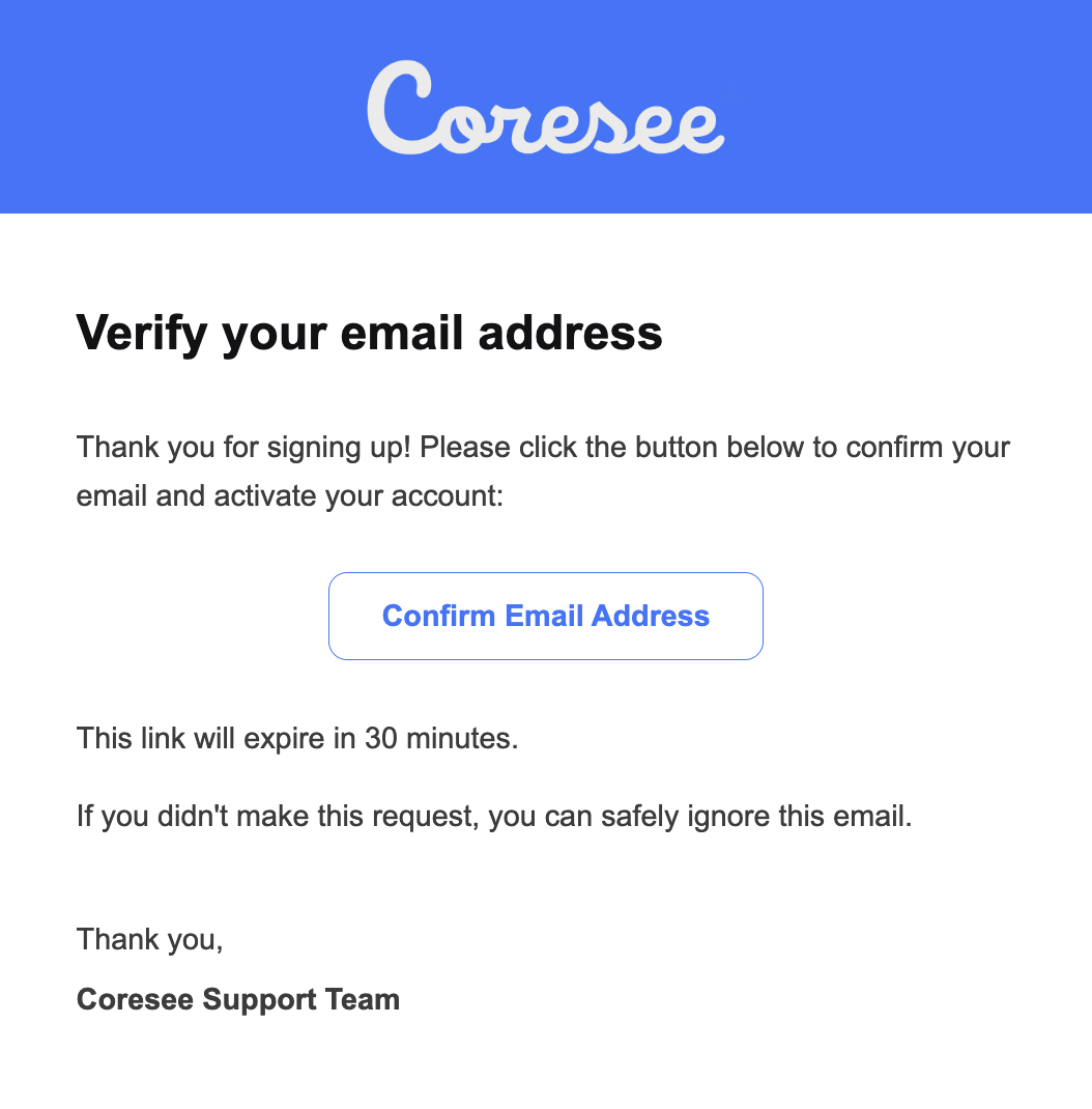 Email Confirm Account