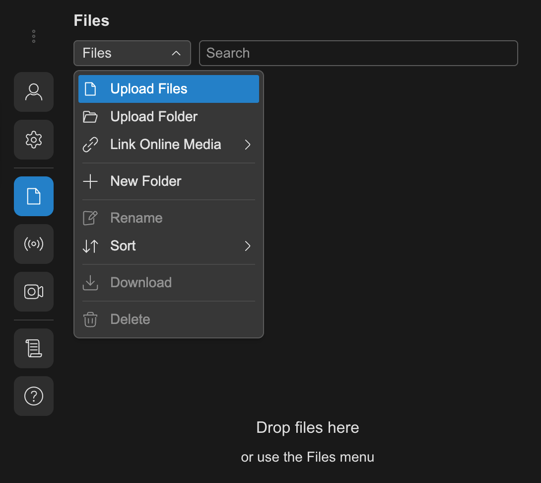 Homepage File Tab Upload Menu Homepage File Tab Upload Menu