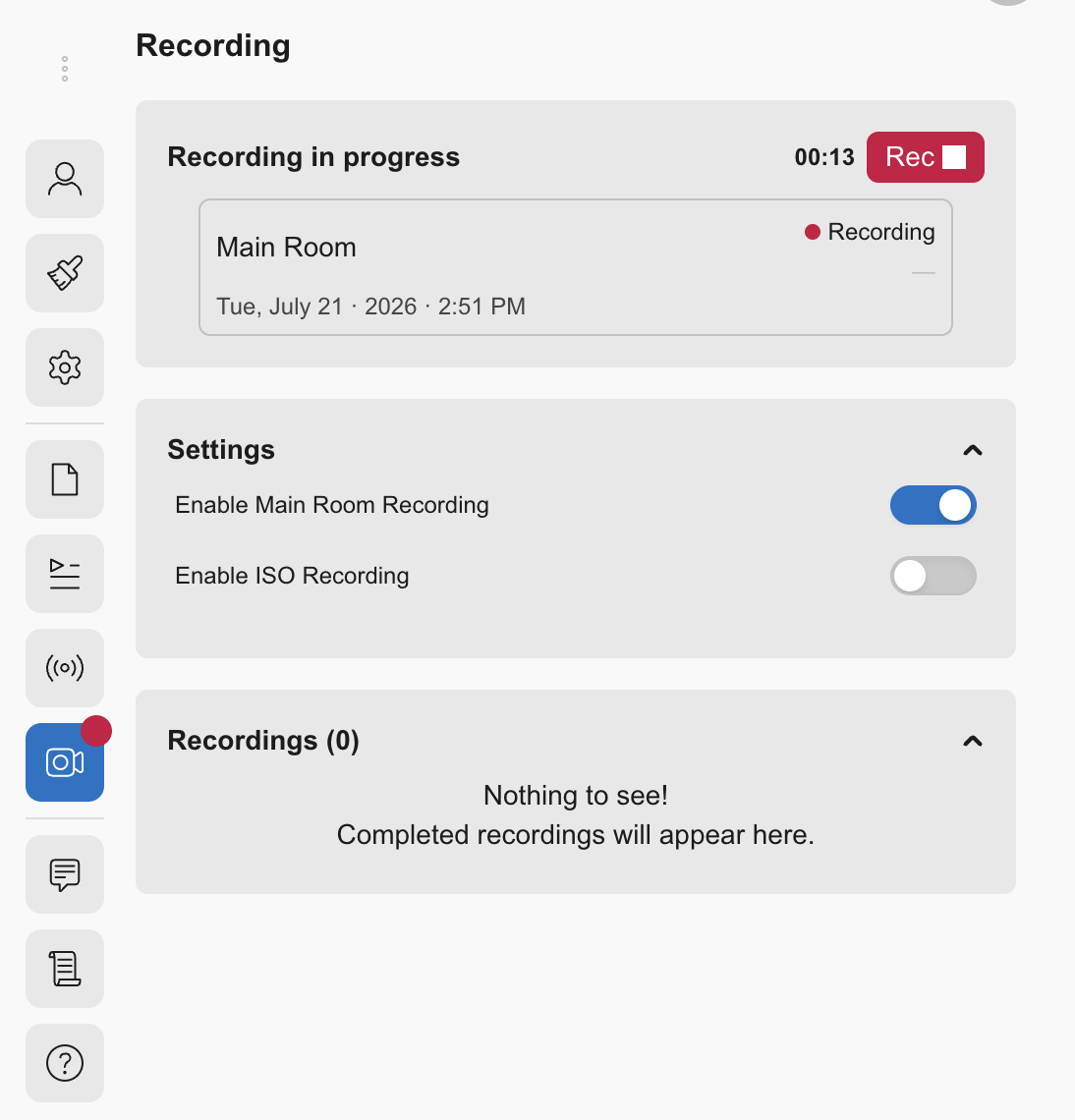 Rec Inprogress