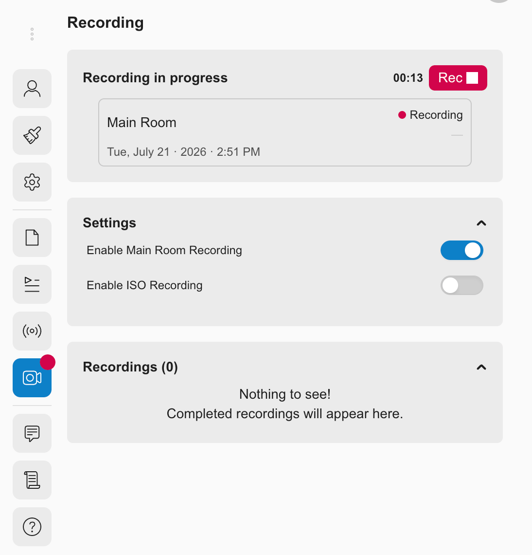 Rec Inprogress Rec Inprogress