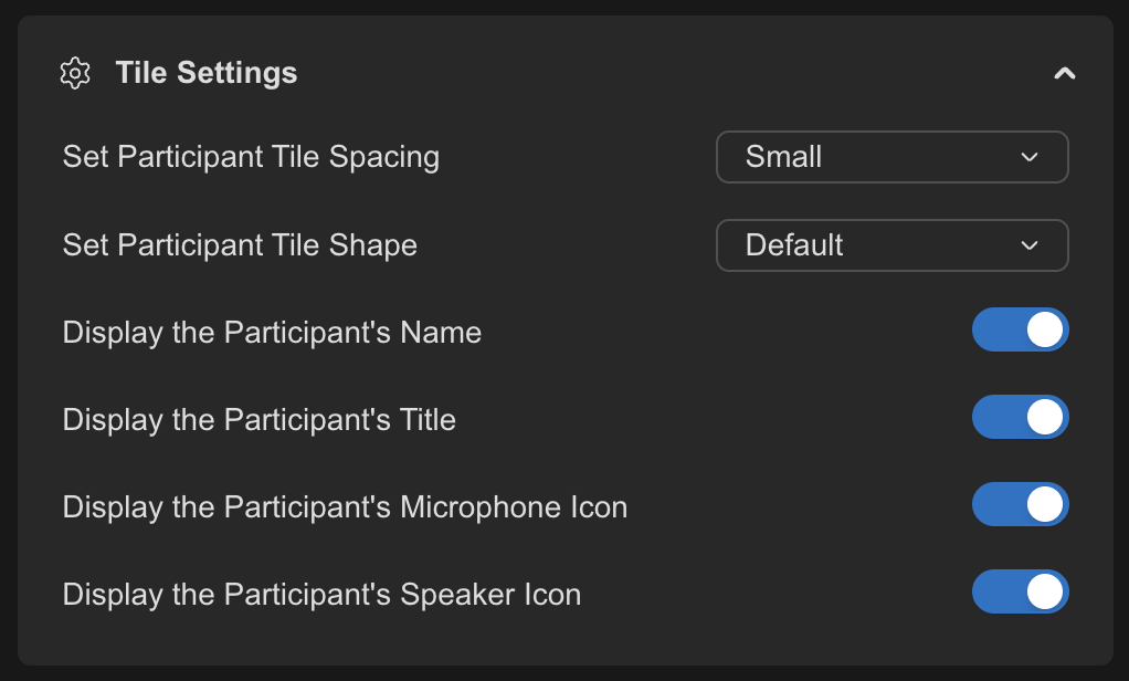 Tile Settings