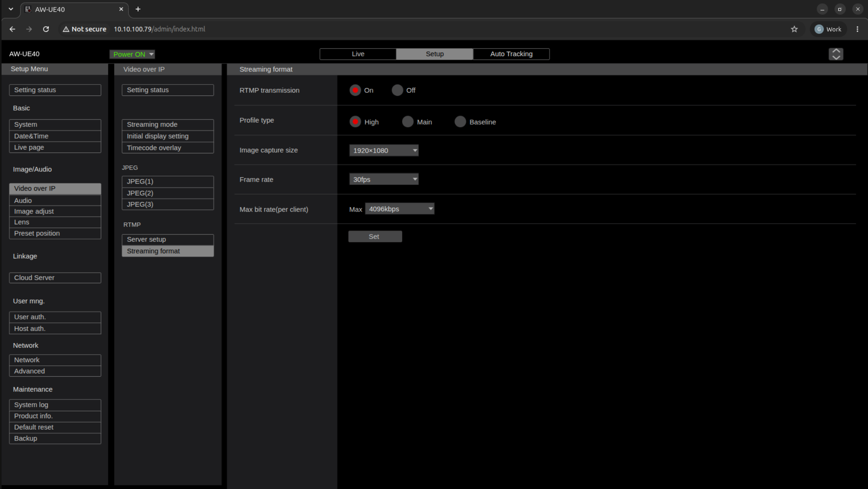 Panasonic Webgui 4