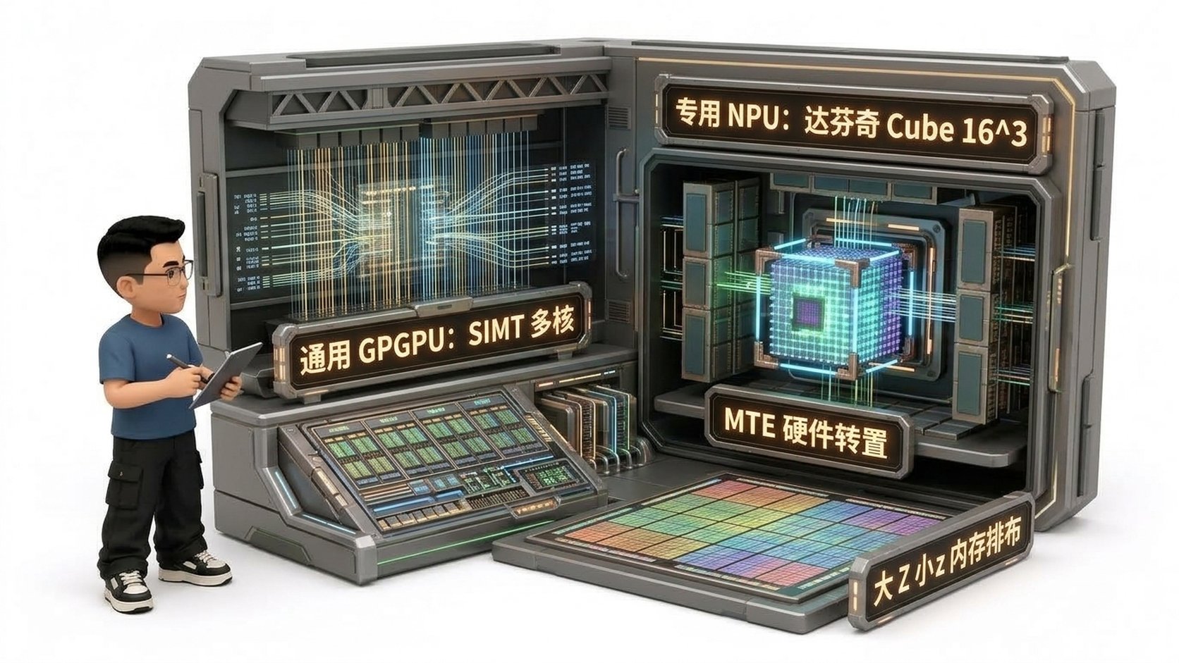 Ringi 导师解构:GPGPU SIMT vs 达芬奇 Cube 脉动阵列微架构剖析图