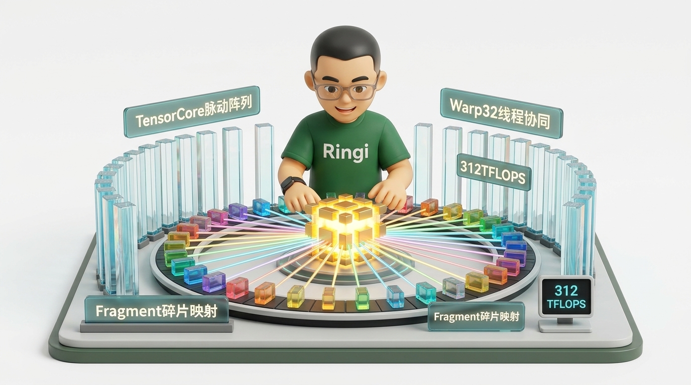 Ringi 导师解构：Tensor Core Warp 级协同矩阵乘工坊