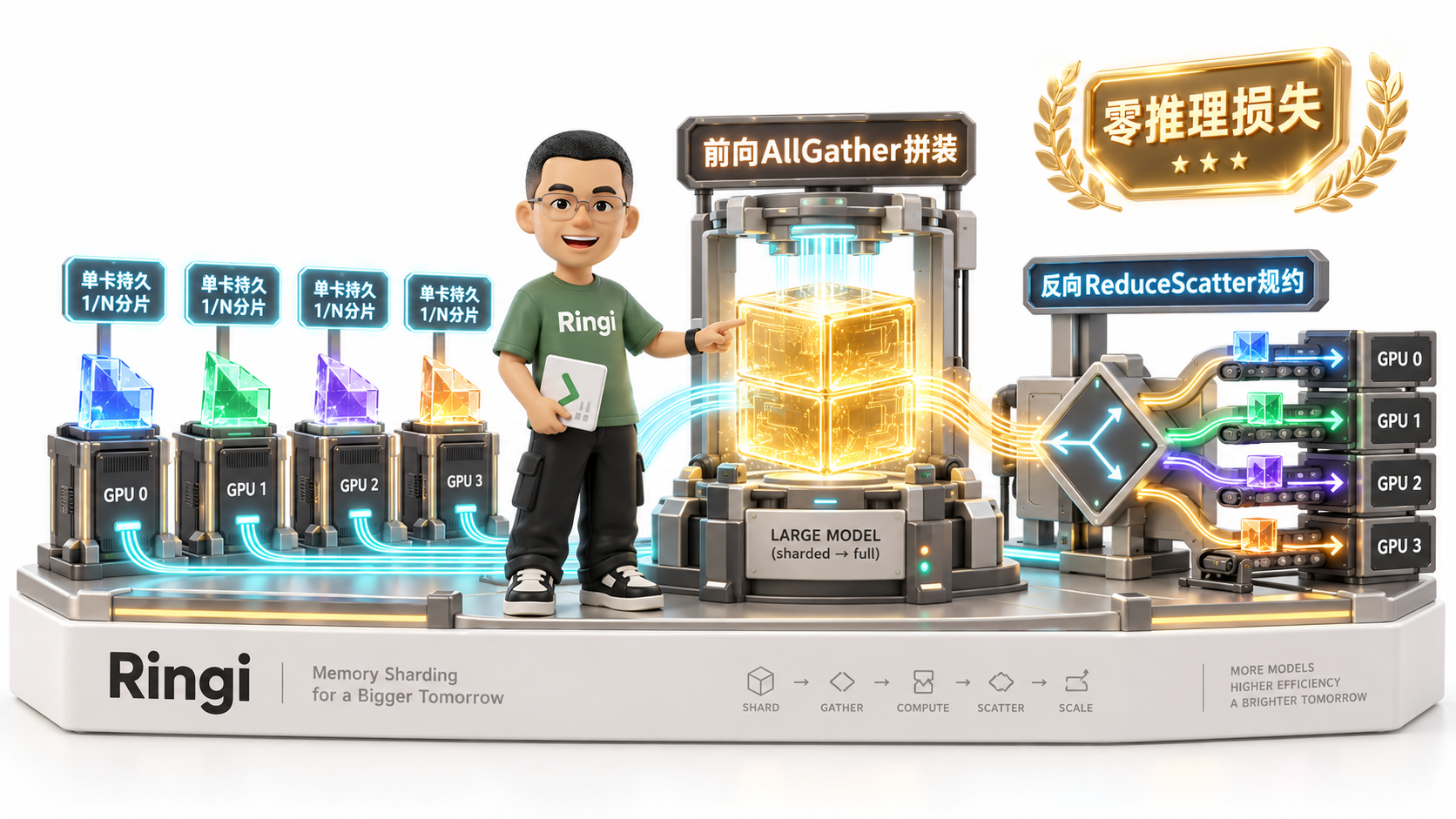 Ringi 导师解构：FSDP 显存分片与全景流水线工坊