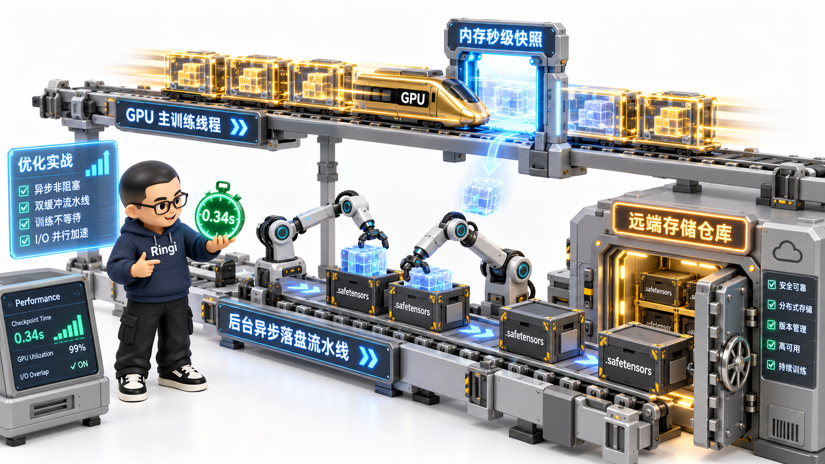Ringi 导师解构：异步非阻塞 Checkpoint 双缓冲流水线运作台