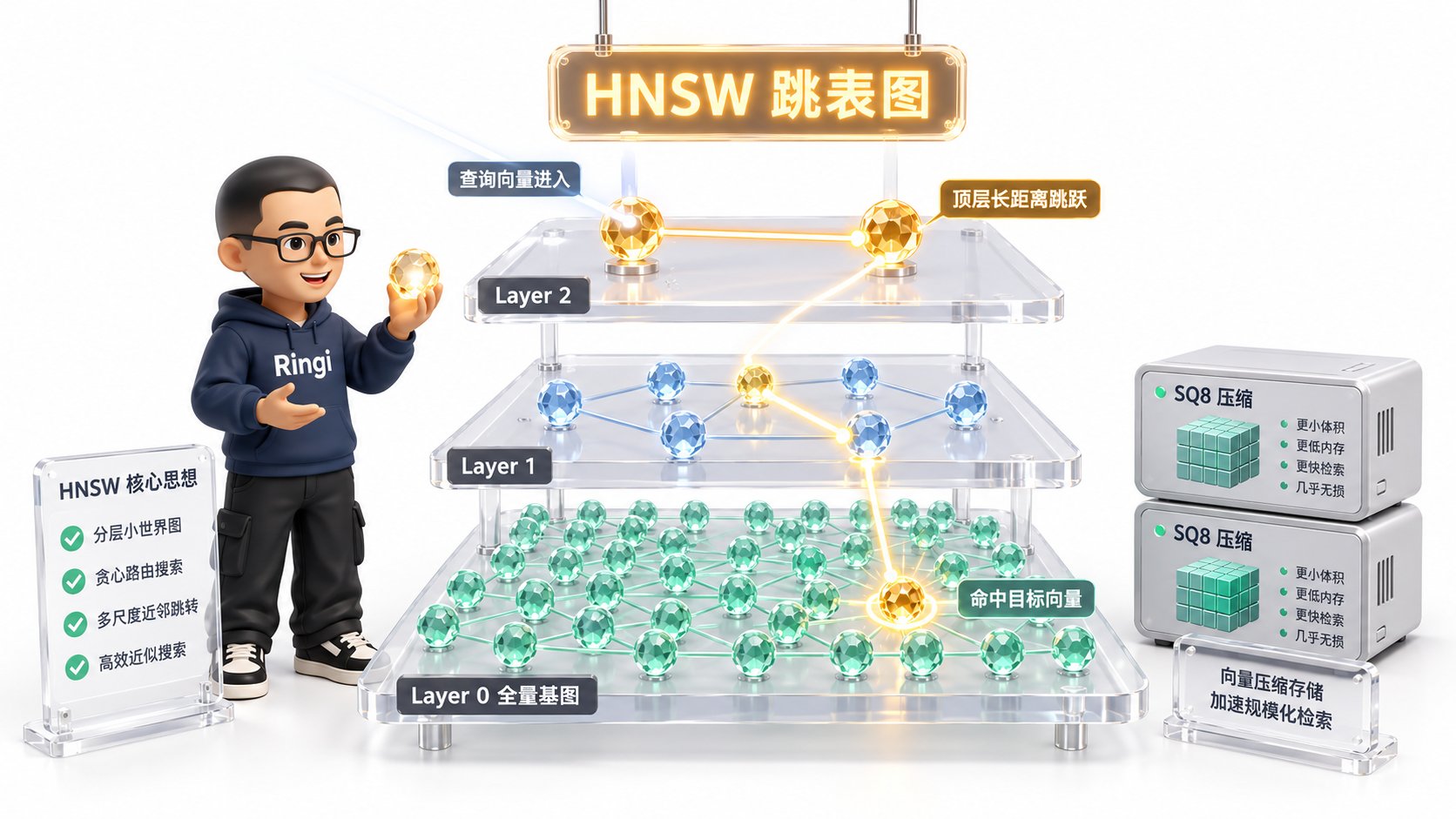 Ringi 导师解构:HNSW 分层小世界图跳表路由解剖台