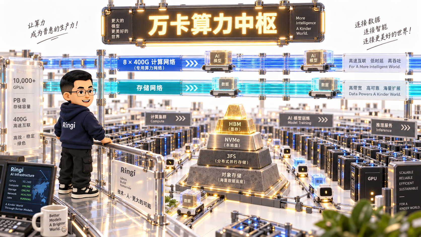 Ringi 导师解构：万卡统一算力中枢四级存储与双轨网络大厅