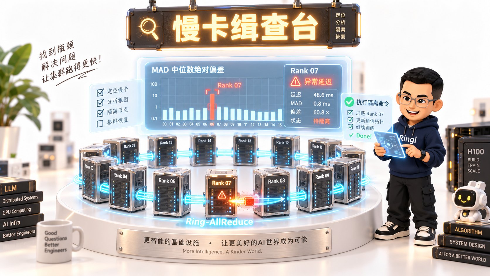 Ringi 导师解构:千卡通信慢节点(Straggler)全景抓捕解剖台