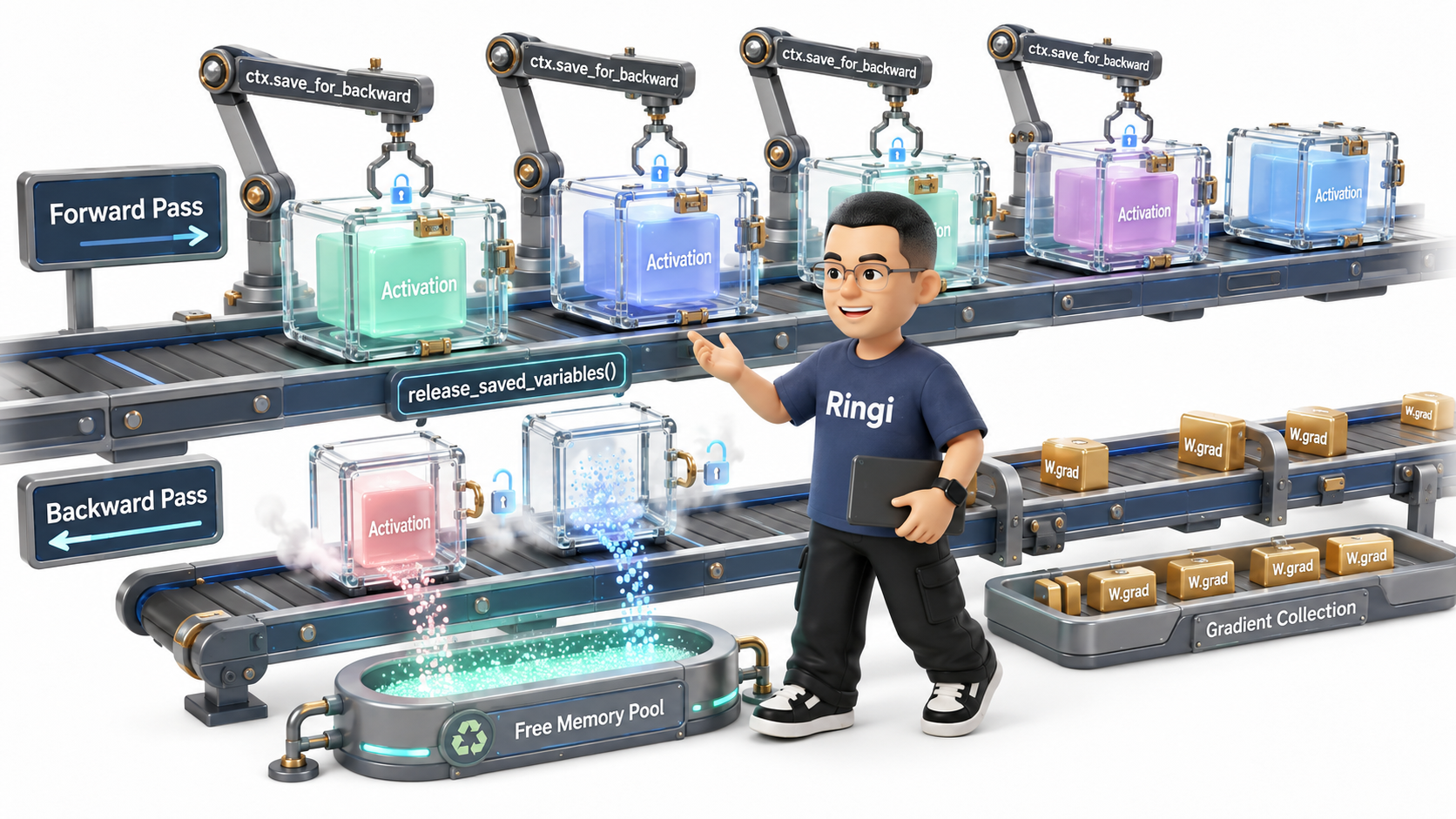 Ringi 导师解构：前向人质扣留与反向显存就地退火时序剧场
