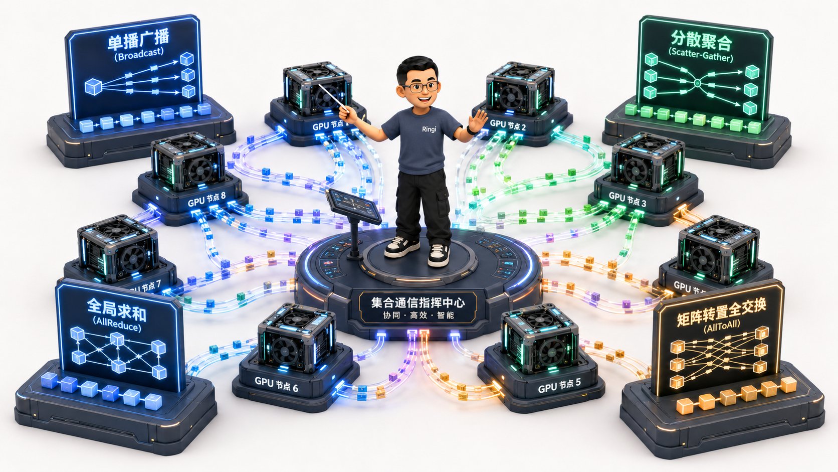 Ringi 导师解构:八大集合通信原语协作舞台
