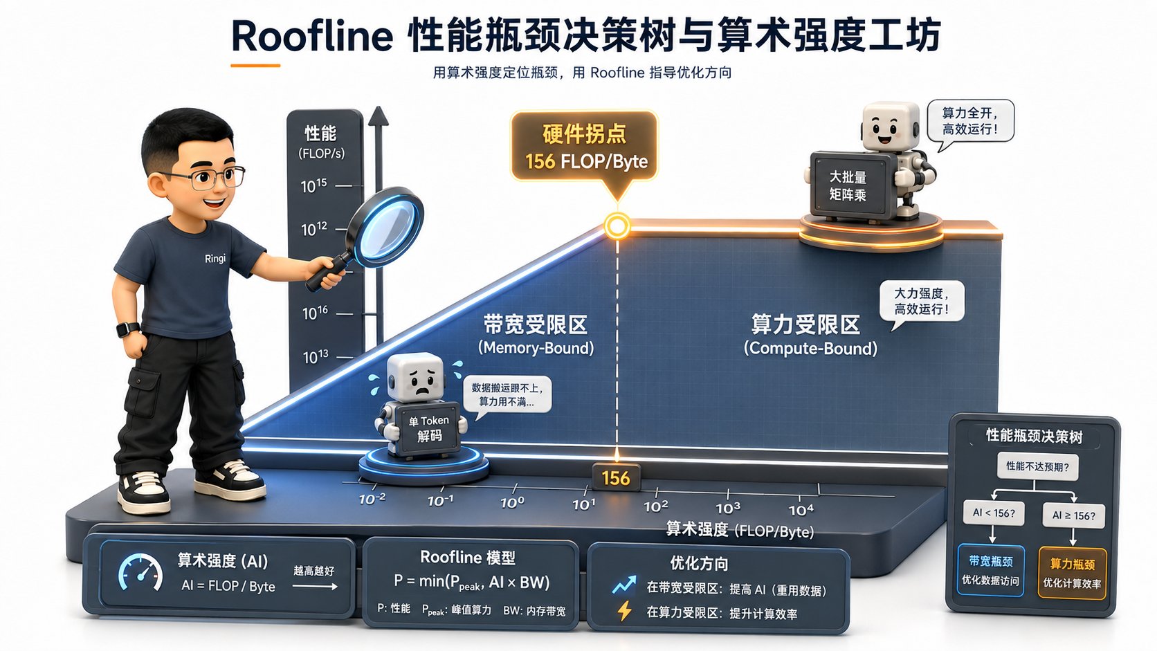 Ringi 导师解构:Roofline 性能瓶颈决策树与算术强度工坊