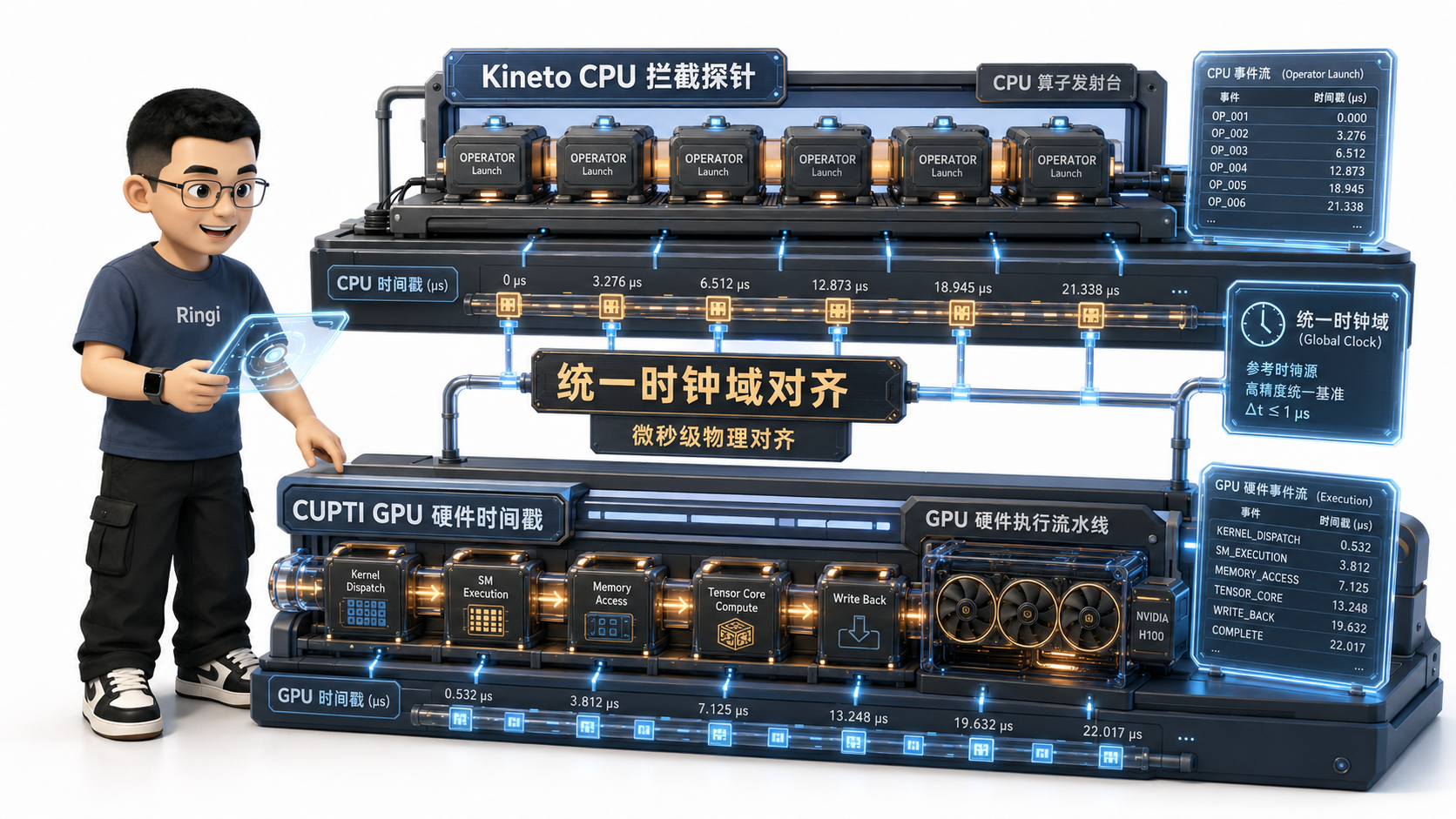 Ringi 导师解构：PyTorch Profiler 探针与底层硬件时间戳捕获