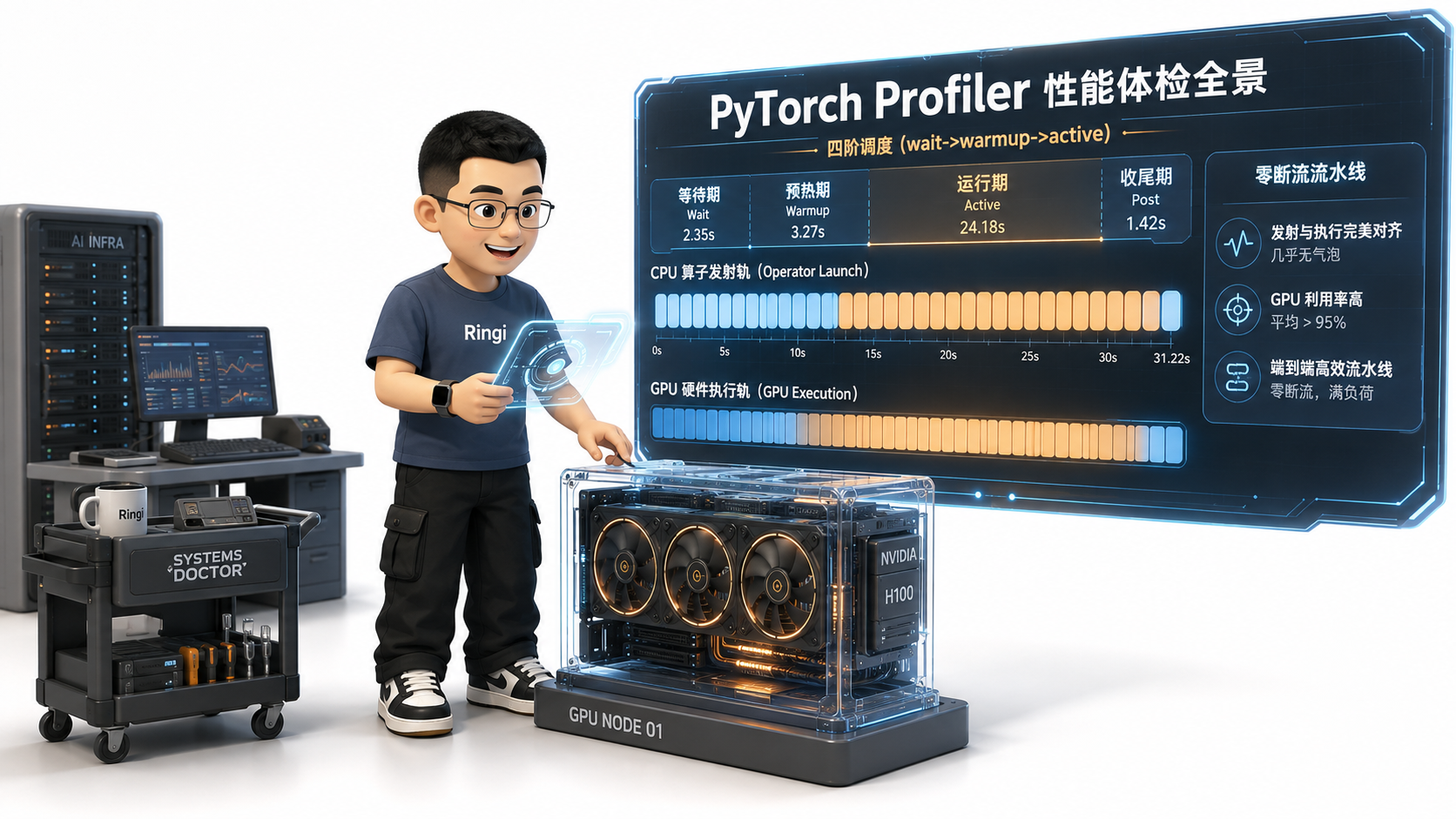 Ringi 导师解构：PyTorch Profiler 性能体检与 Trace 全景工坊