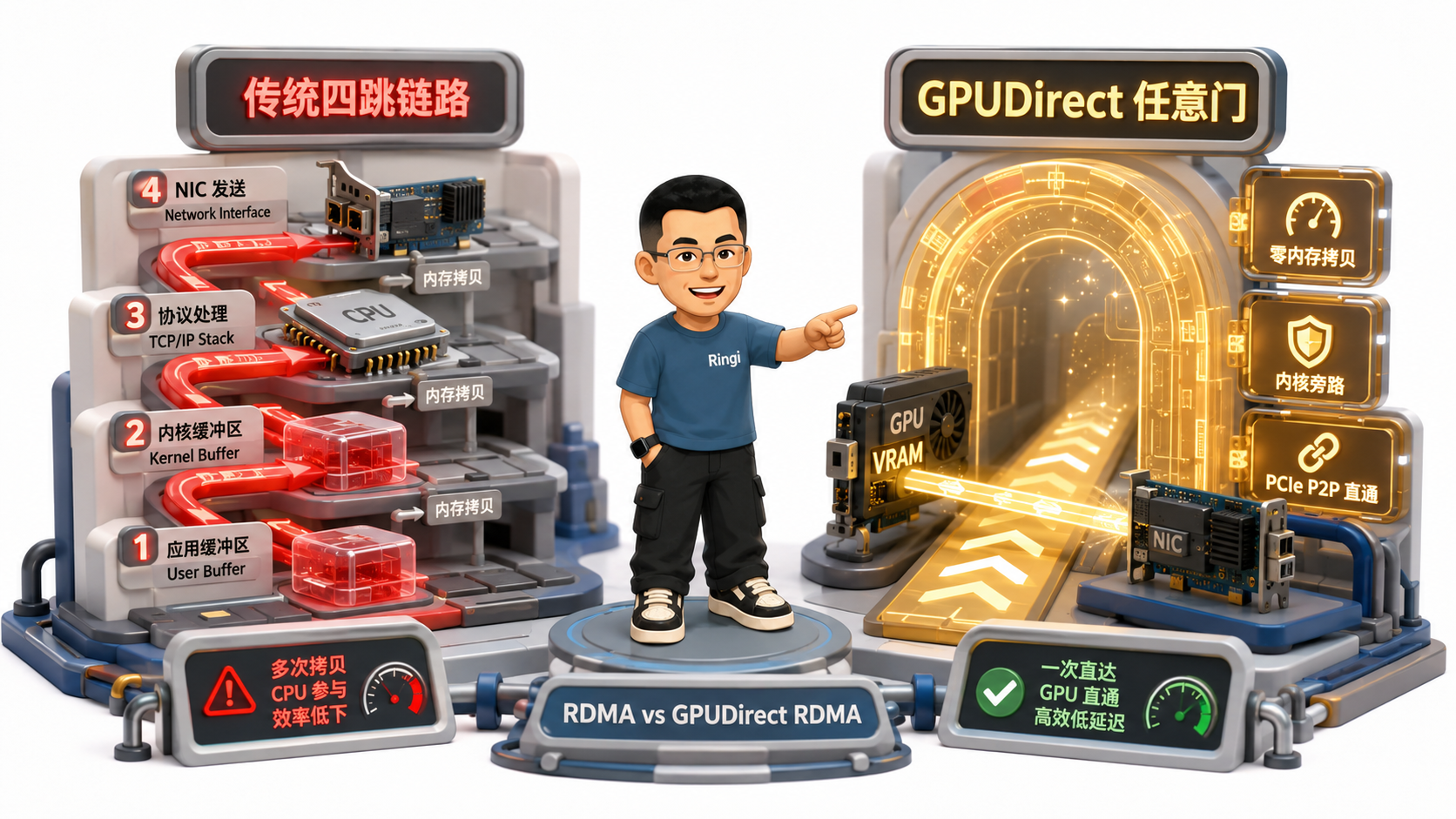 Ringi 导师解构：RDMA 与 GPUDirect RDMA 核心全景工坊