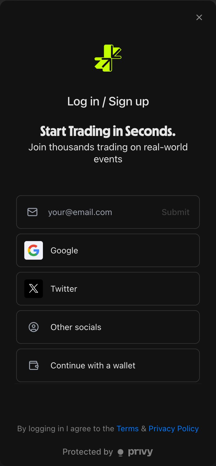 Login screen showing email, Google, Twitter, and other social sign-in options