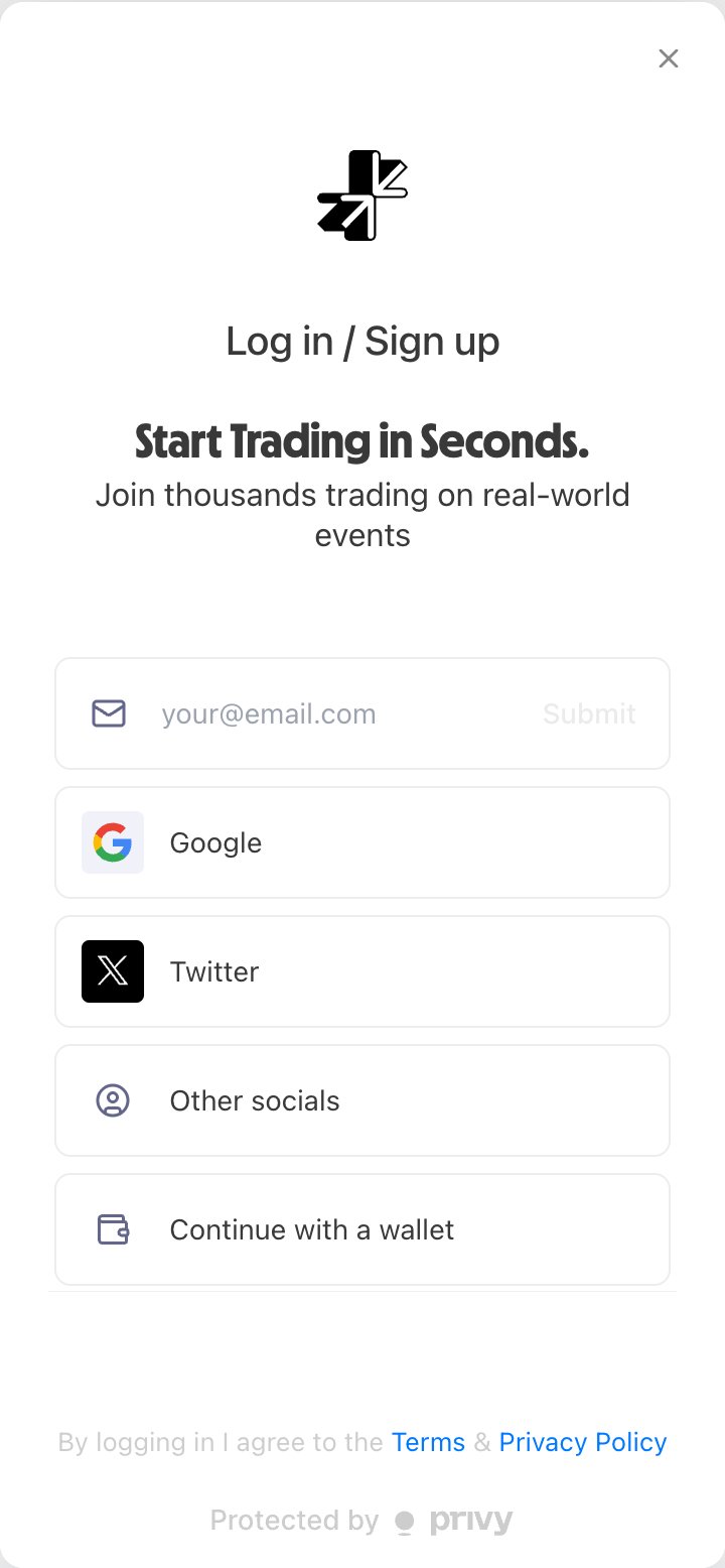 Login screen showing email, Google, Twitter, and other social sign-in options