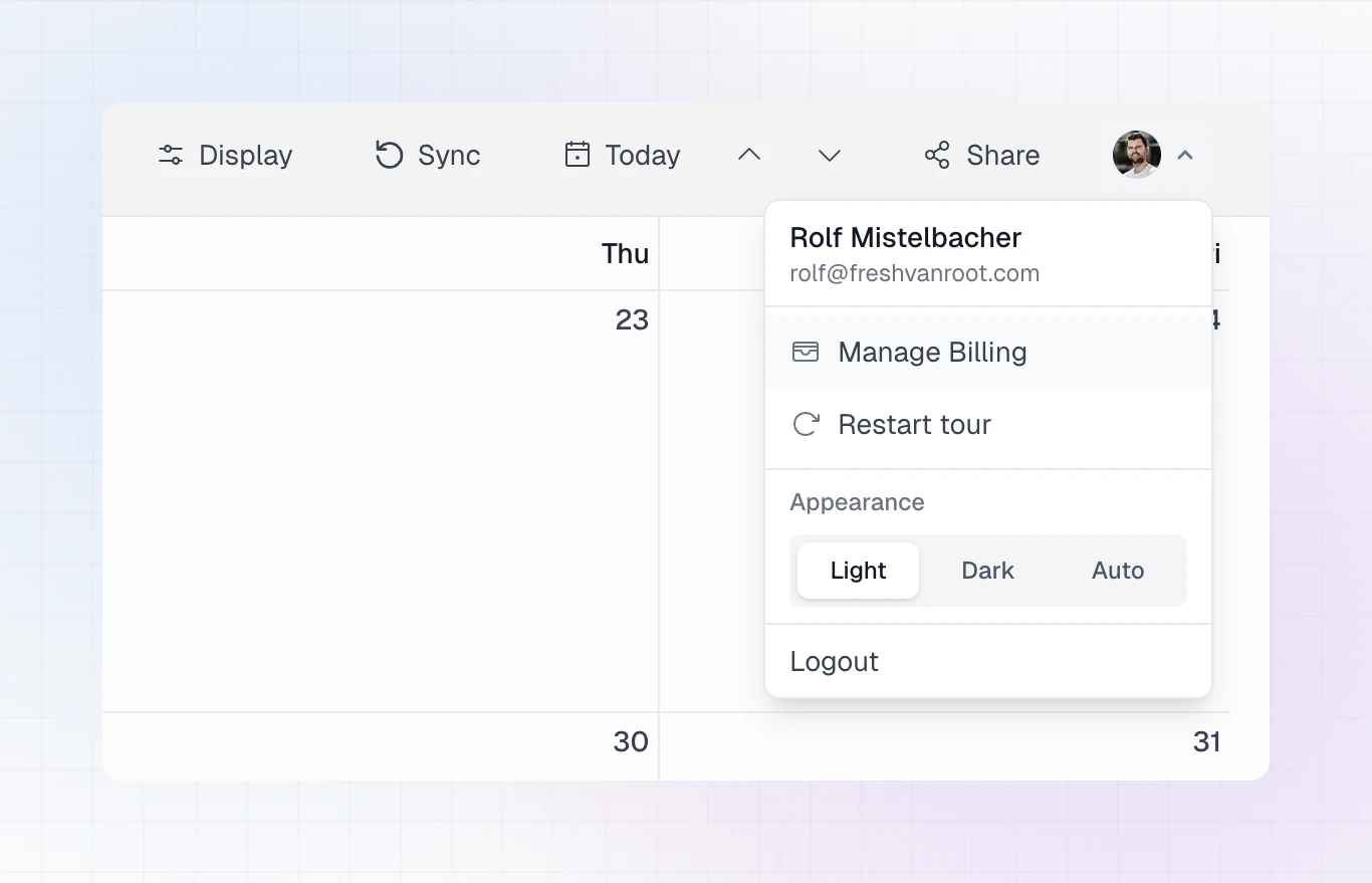Manage billing