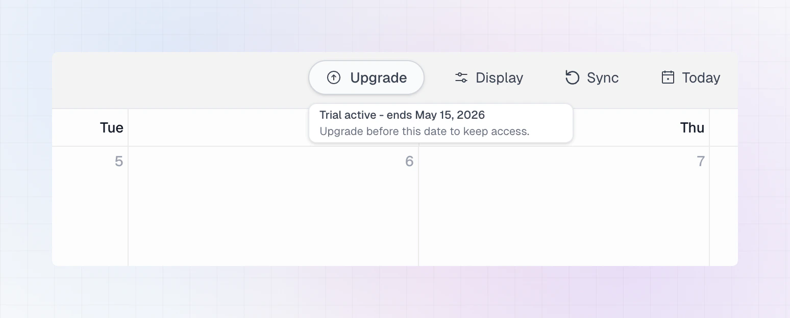 Lin Cal Upgrade Button